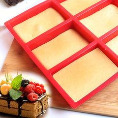1pc 3D High Temp Cake Mold 9 Compartments Bread Fondant Baking Pan Silicone Mol