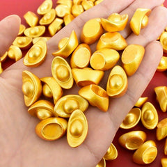 10pcs Golden Ingots Citrine DIY Decorative Decorations Christmas Year