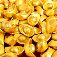 10pcs Golden Ingots Citrine DIY Decorative Decorations Christmas Year