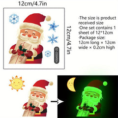 Luminous Snowflake Santa Wall Sticker Window Bathroom Decoration