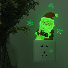 Luminous Snowflake Santa Wall Sticker Window Bathroom Decoration