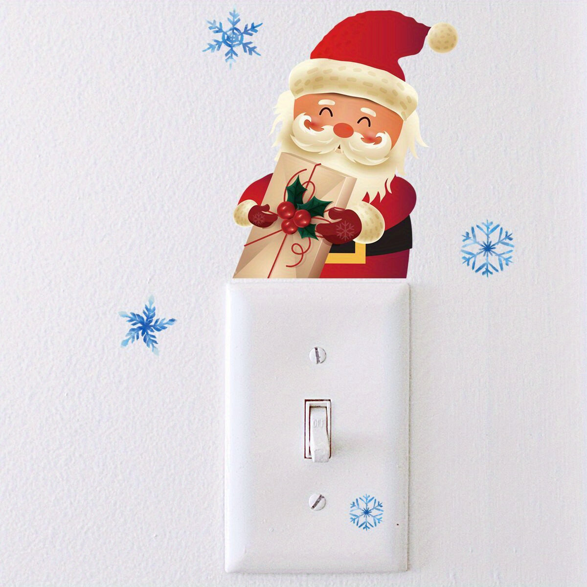 Luminous Snowflake Santa Wall Sticker Window Bathroom Decoration