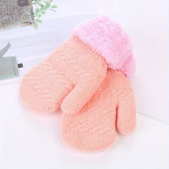Winter Sports Mittens Thick Warm Knitted Gloves For Boys/Girls