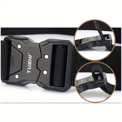 Outdoor Fishing Belt Quick Release Buckle Braided Combat Belt