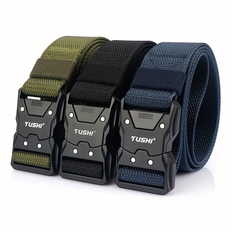 Outdoor Fishing Belt Quick Release Buckle Braided Combat Belt