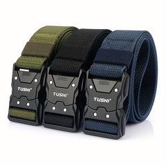 Outdoor Fishing Belt Quick Release Buckle Braided Combat Belt