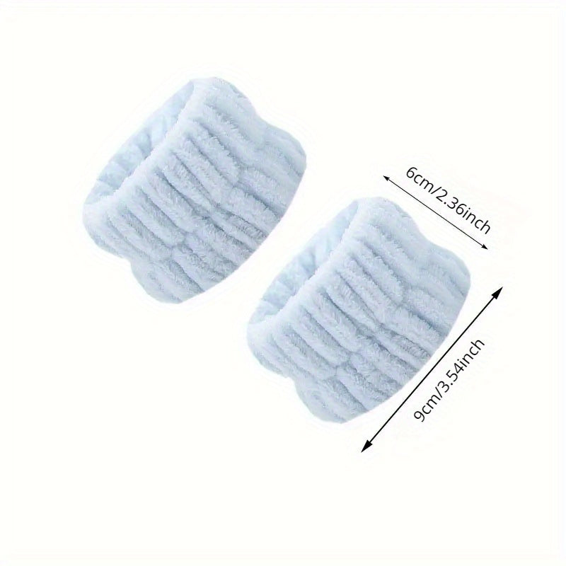 2pcs Face Washing Wrist Band Sweat Absorbing Bracelet