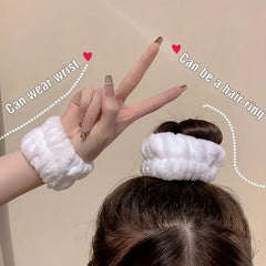 2pcs Face Washing Wrist Band Sweat Absorbing Bracelet
