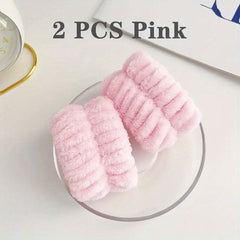 2pcs Face Washing Wrist Band Sweat Absorbing Bracelet