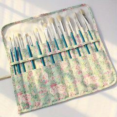Canvas Edging Gouache Curtain Brush Pocket Storage Bag
