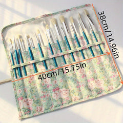 Canvas Edging Gouache Curtain Brush Pocket Storage Bag