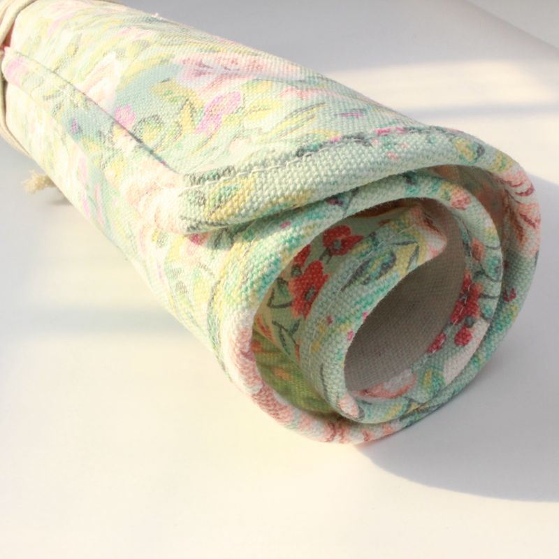 Canvas Edging Gouache Curtain Brush Pocket Storage Bag