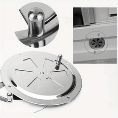 Stainless Steel Round Air Louver Vent with Side Knob Opening Grille Cover