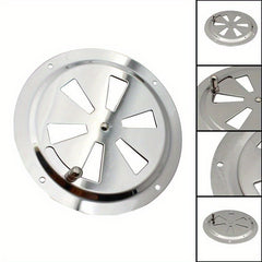 Stainless Steel Round Air Louver Vent with Side Knob Opening Grille Cover