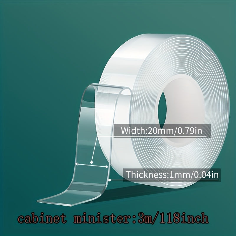 Transparent Double-sided Tape Reusable Strong and Versatile