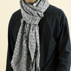 Men's Casual Woven Scarf Double layer Tassel Scarf For Autumn And Winter