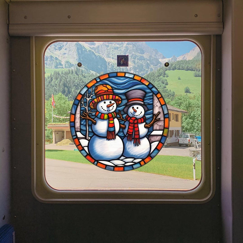 Christmas Snowman Window Sticker Home Car RV Decoration