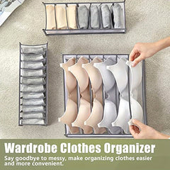 6 Grids Bra Drawer Organizers Underwear Closet Storage Boxes