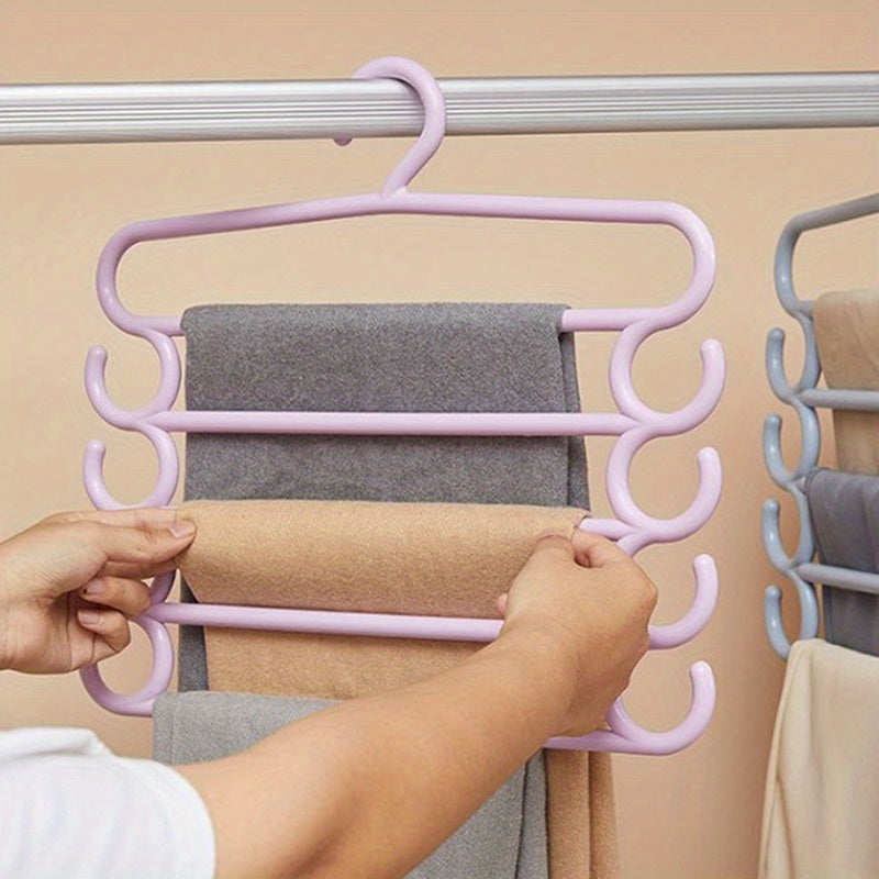 5-Layer Pants Towel Scarf Racks Closet Storage Organizer