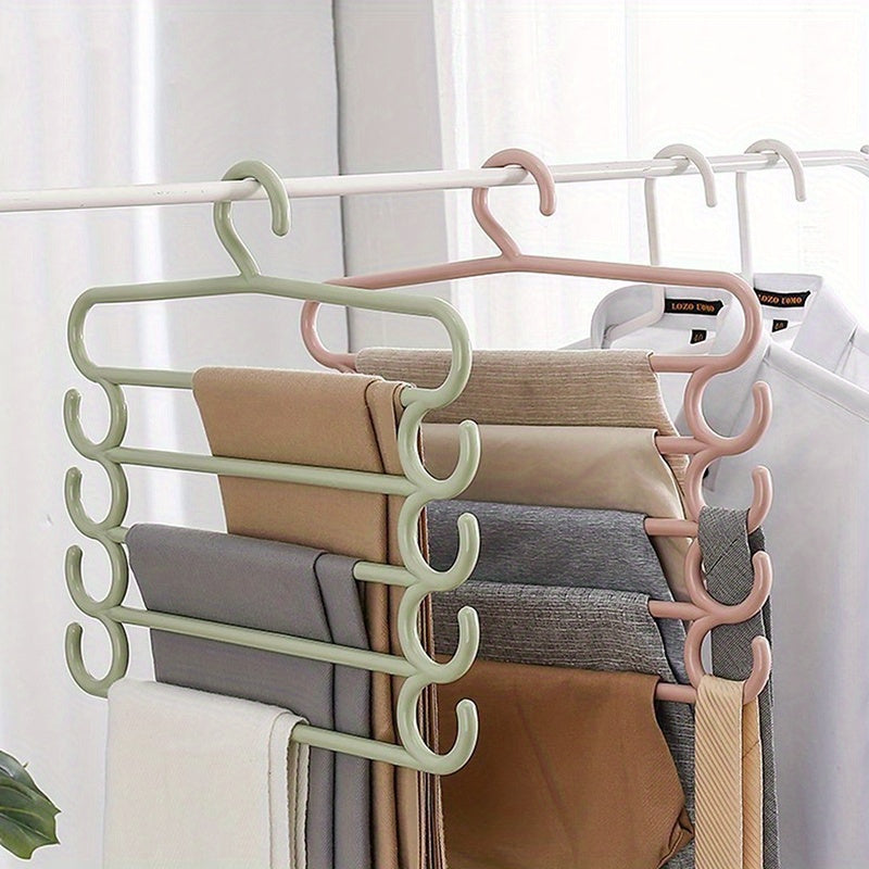 5-Layer Pants Towel Scarf Racks Closet Storage Organizer