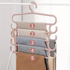5-Layer Pants Towel Scarf Racks Closet Storage Organizer