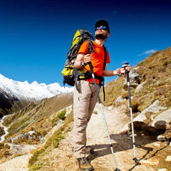 Aluminum Alloy 3 Section Shock-Absorbing Hiking Stick