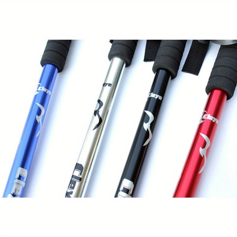 Aluminum Alloy 3 Section Shock-Absorbing Hiking Stick
