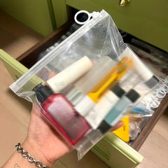 10pcs Extra Thick Zipper Stationery Storage Bag HD Transparent 20 S