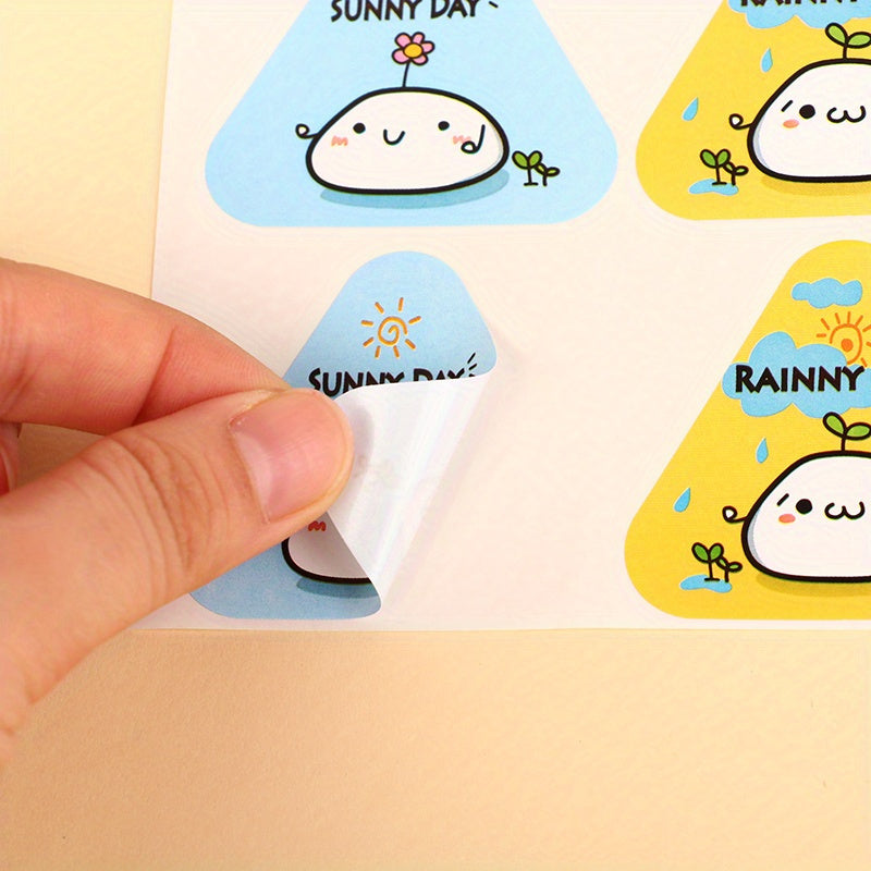 100pcs Triangle Rice Ball Packing Bag Stickers Nori Seaweed Onigiri Sushi Bag
