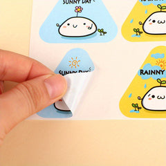 100pcs Triangle Rice Ball Packing Bag Stickers Nori Seaweed Onigiri Sushi Bag