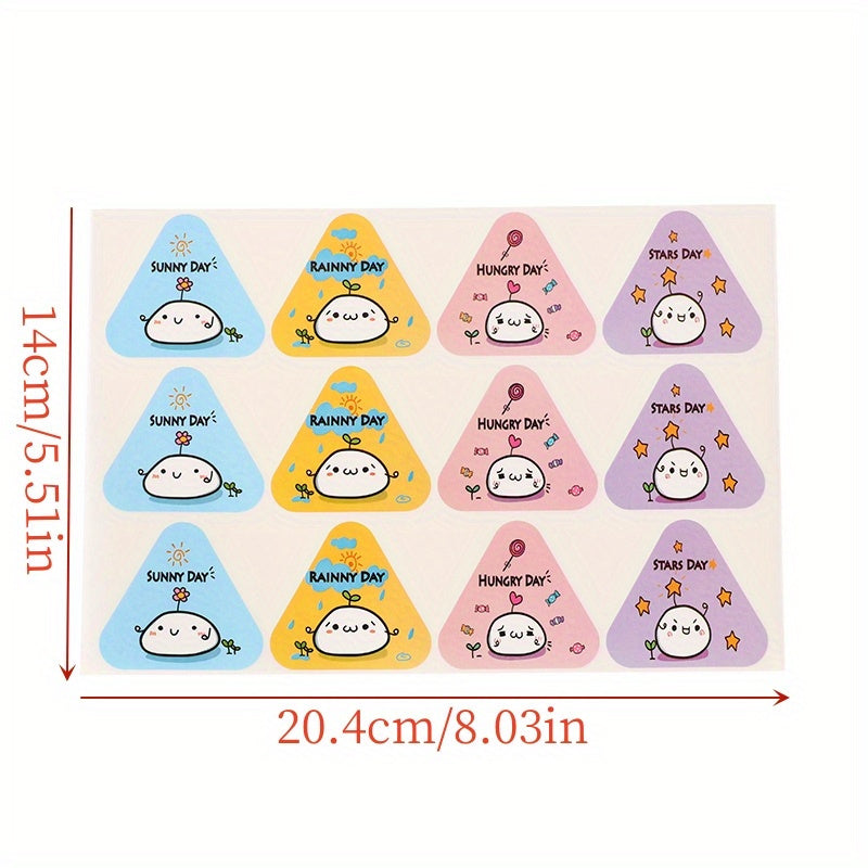 100pcs Triangle Rice Ball Packing Bag Stickers Nori Seaweed Onigiri Sushi Bag