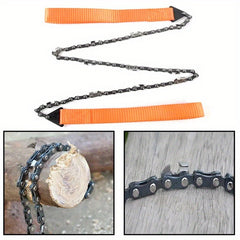 60 96 Cm Pocket Chain Saw Steel Hand Saw Outdoor Wood Cutting Tool