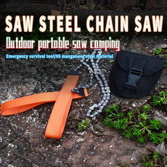 60 96 Cm Pocket Chain Saw Steel Hand Saw Outdoor Wood Cutting Tool