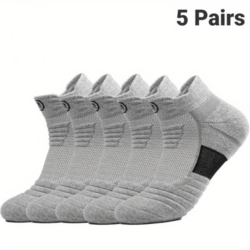 5pairs Breathable Ankle Socks for Men & Women