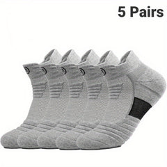 5pairs Breathable Ankle Socks for Men & Women