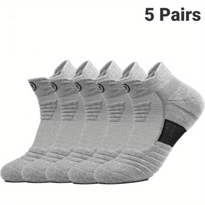 5pairs Breathable Ankle Socks for Men & Women