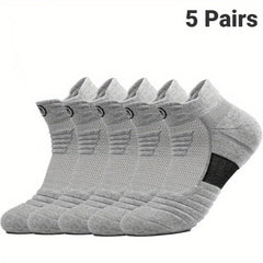 5pairs Breathable Ankle Socks for Men & Women