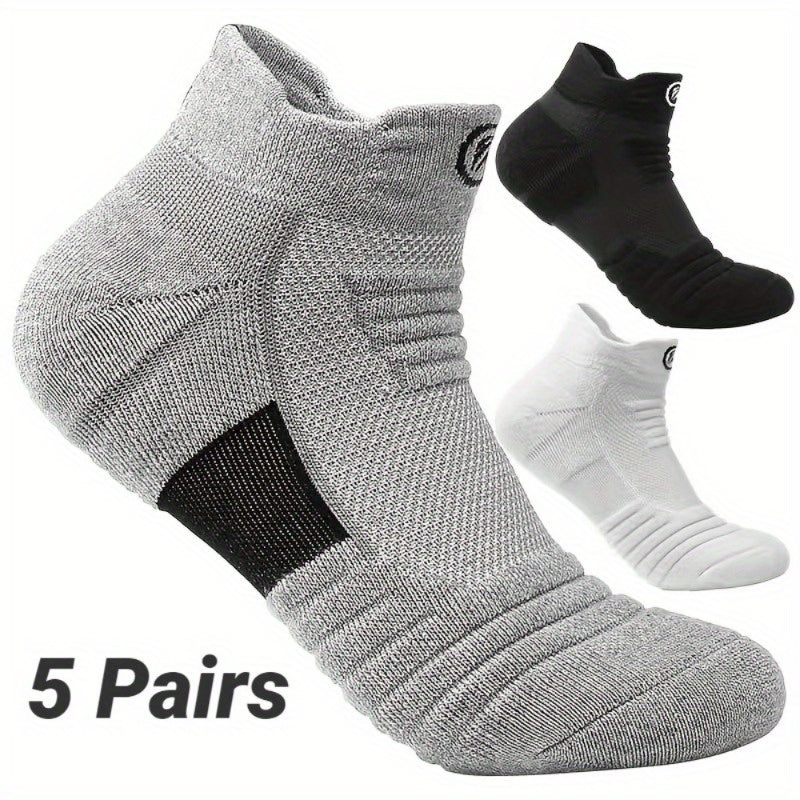 5pairs Breathable Ankle Socks for Men & Women