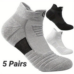 5pairs Breathable Ankle Socks for Men & Women