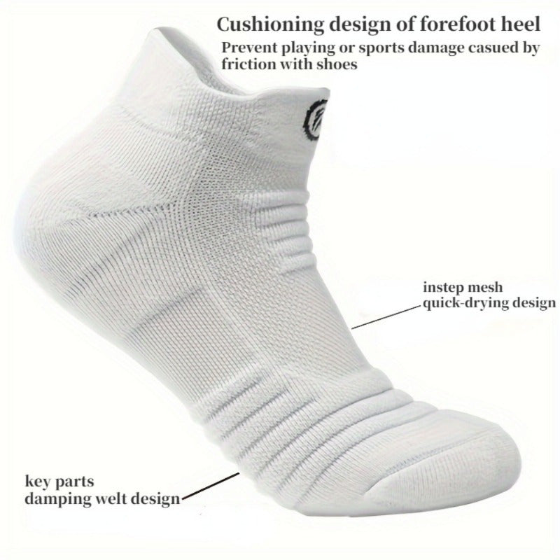 5pairs Breathable Ankle Socks for Men & Women