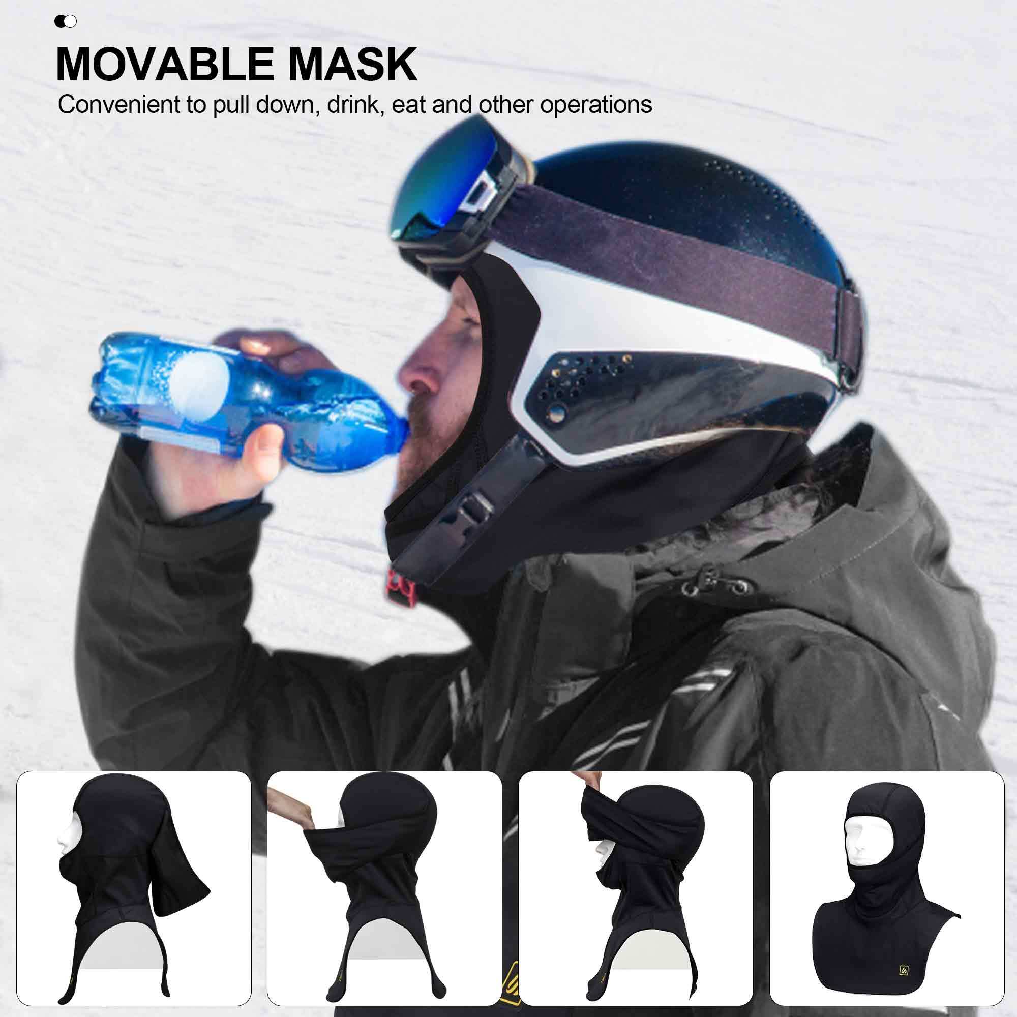 Solid Breathable Balaclava Hat Windproof Dustproof Fleece Warm Mask Hat