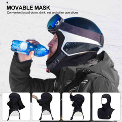 Solid Breathable Balaclava Hat Windproof Dustproof Fleece Warm Mask Hat