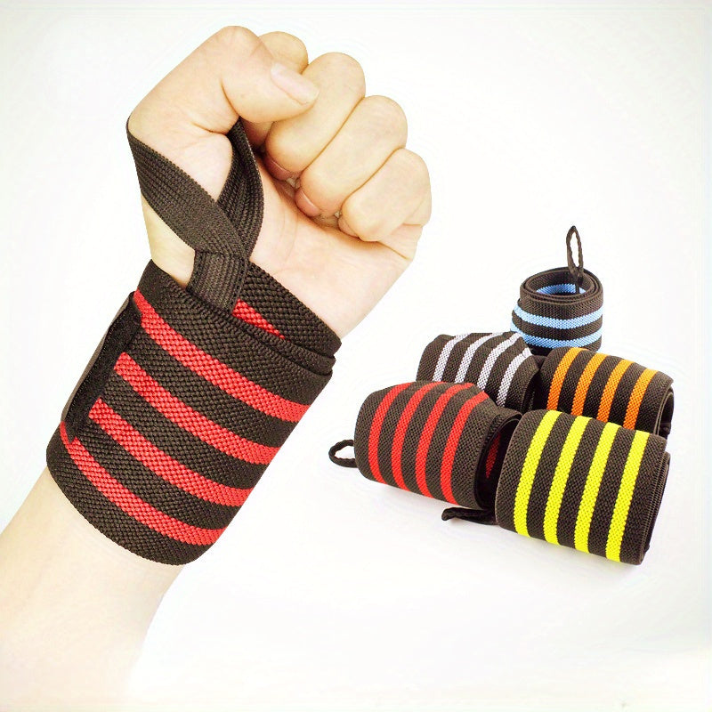 Elastic Sports Wristbands - Fitness Weightlifting Wrapping Straps
