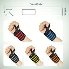 Elastic Sports Wristbands - Fitness Weightlifting Wrapping Straps