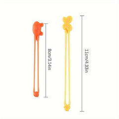 5pcs Silicone Rubber Strap Wrap Bands Bento Box Elastic Silicone Band