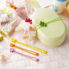 5pcs Silicone Rubber Strap Wrap Bands Bento Box Elastic Silicone Band