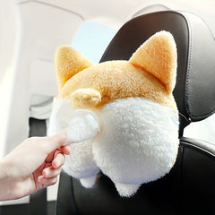 Corgi Butt Car Tissue Holder Napkin Box Backseat Hanging Case