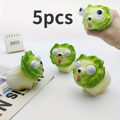 3pcs Vegetable Dog Decompressing Toys Exploding Eyes Squeezing Creativity