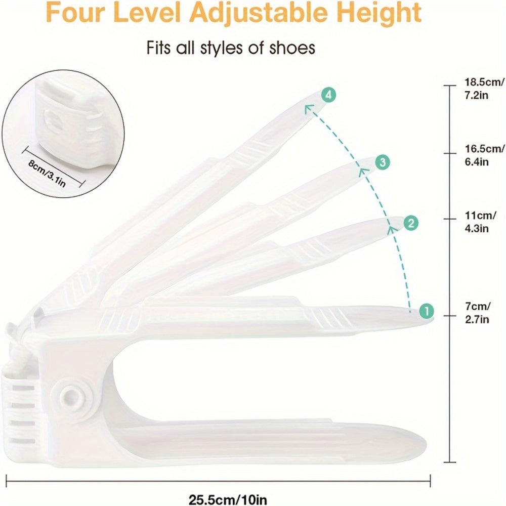 Adjustable Shoe Organizer Rack Double Layer Shoe Stacker Space Saving
