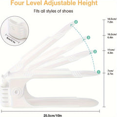 Adjustable Shoe Organizer Rack Double Layer Shoe Stacker Space Saving